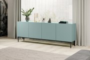Nicole 200 cm komód - zsálya MDF / fekete lábak