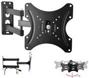 Falra rögzíthető, kihajtható TV tartó konzol, 14-42&quot;