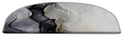 Fekete-fehér lépcsőszőnyeg szett 16 db-os 20x65 cm Golden Marble – Vitaus