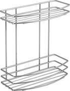 Aqualine - Kétszintes zuhany fali polc KRÓM LINE fényezett króm