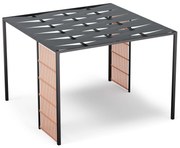 Blumfeldt Shade Cove Vert, pergola, 3 x 3 m, oldalfalak, porszórt festék, időjárásálló