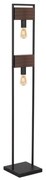 Klausen 107002 - Állólámpa HARD 2xE27/11W/230V fa/fekete