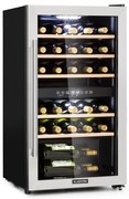 Klarstein Vinamour 29D, borhűtő, 2 zóna, 80 liter, 29 palack, 5 - 22 °C, érintésvezérlés