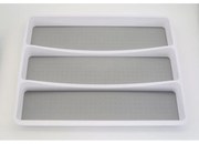 Szürke műanyag evőeszköztartó fiókba 41 x 33 cm - Addis