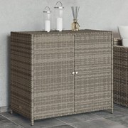 szürke polyrattan kerti tárolószekrény 83x45x76 cm