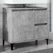 betonszürke szerelt fa mosdószekrény 65 x 33 x 60 cm