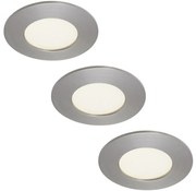 Briloner 7103432-SZETT 3×LED Fürdőszobai mennyezeti beépíthető lámpa 3×LED/4,9W/230V IP44 matt króm