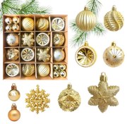 Karácsonyi STARLING dísz szett arany színben, 40 db