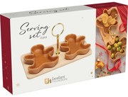 Mézeskalács tálalóedény 2 db-os szett tálcával