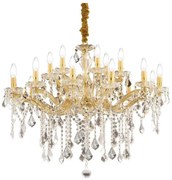 Ideal Lux - Kristály csillár láncon FLORIAN 18xE14/40W/230V átm. 86 cm arany