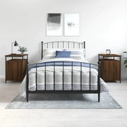 2 db barna tölgyszínű szerelt fa éjjeliszekrény 40 x 42 x 60 cm