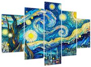 Kép – Csillagos éjszaka mozaikja (150x105 cm)