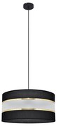 Csillár zsinóron HELEN 1xE27/15W/230V á. 40 cm fekete/arany