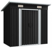 antracitszürke acél kerti fészer