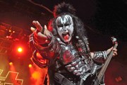 Fotográfia Gene Simmons of US rock group Kiss, Jim Dyson