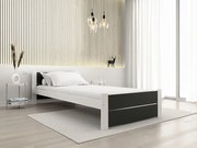 IKAROS DOUBLE ágy 90 x 200 cm, antracit/fehér Ágyrács: Ágyrács nélkül, Matrac: Matrac nélkül