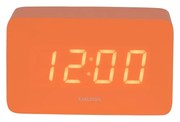 Karlsson 5983OR dizájner LED-es óra ébresztővel,narancssárga, 10 cm-es