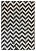 Kültéri szőnyeg, 2 oldalas, 180 x 120 cm,fekete-fehér