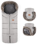 PETITE&MARS-KÉSZLET Baba bundazsák 4 az 1-ben ARCTIC + babakocsi kézvédők Champagne Shower