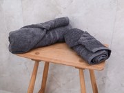 COMFORT sötétszürke 2db fürdőlepedő 70x140 cm, 100% pamut