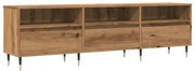 kézműves tölgy színű szerelt fa TV-szekrény 150 x 30 x 44,5 cm