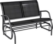 Outsunny 2 személyes hintaszék kertibútor, 200 kg teherbíró képességgel, 120 x 70 x 85 cm, fekete | Aosom