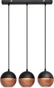 LED Csillár zsinóron MIDWAY 3xGU10/4,8W/230V fekete/réz