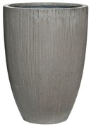 Květináč Ben, barva tmavě šedá (vertikální vroubkování), více velikostí - PotteryPots méret: H - h 55 cm, ⌀ 40 cm