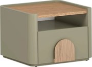 Amilio éjjeliszekrény 50 cm - eukaliptusz / baltic tölgy / natúr tölgy fogantyú