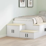 Tároló Szekrény Fehér 127x41x40 cm Mérnöki Fa