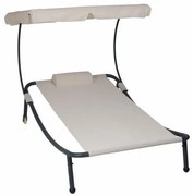 GARTHEN Kerti nyugágy tetővel-kerekekkel  202 x 139 x 152 cm