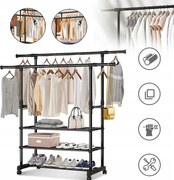 Ruhatartó Állvány Kerekekkel, Kabátakasztó, Ruhatároló