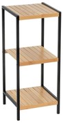 Fekete-natúr színű bambusz polcos állvány 30x70 cm – Casa Selección