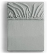 Világosszürke gumis jersey lepedő 200x200 cm Amber – Restilo