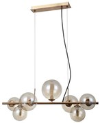 ITALUX PND-406007-7-HBR - CANELLO 7xG9/5W/230V függeszték, réz