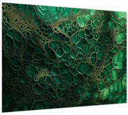 Kép - Zöld mikroszkópos kép (70x50 cm)