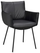 Fekete kárpitozott étkezőfotel szett 2 db-os Hinckley – Rowico