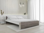 IKAROS ágy 140 x 200 cm, fehér/trüffel tölgy Ágyrács: Léces ágyrács, Matrac: Coco Maxi 20 cm matrac