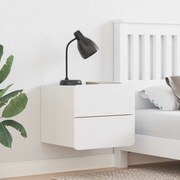 Éjjeli asztal fiókkal Fehér 39 x 34 x 33 cm Tömör fenyőfa