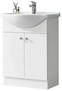 Neria 75 alsó szekrény mosdóval magasfényű fehér
