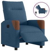 kék szövet elektromos dönthető fotel