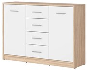 Komód Nepo Plus 6 (szonoma tölgy + fehér) . Akció -35%. 1098302