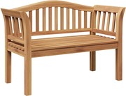 vidaXL pad Barna 120 x 53,5 x 85 cm Tömör tíkfa