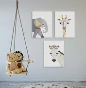 Gyerek kép készlet - Geometriai állatok