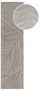 Világosszürke gyapjú futószőnyeg 60x230 cm Lino Leaf – Flair Rugs