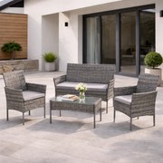 Avenberg GRANDE 7-részes kerti bútor szett - szürke