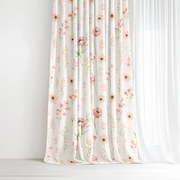 Goldea dekor függöny - rózsaszín virágok 140x150 cm