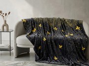 Mikroplüss takaró VISATA, fekete Méret: 200 x 220 cm