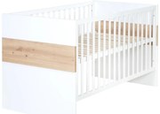 Fehér-natúr színű babaágy 70x140 cm Lion – Roba