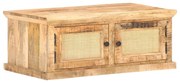 vidaXL tömör mangófa és természetes nád dohányzóasztal 90 x 50 x 35 cm